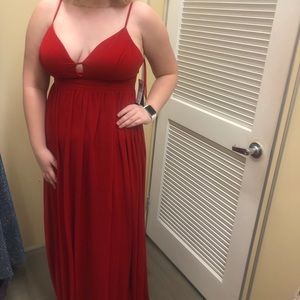 Red formal dress